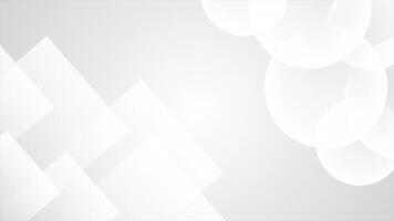 White and Black color clean square and circular shapes modern design geometrical background video
