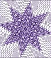 A purple star with lines and lines in the middle vector