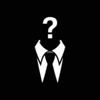 a mysterious man in a tie and suit with an anonymous face vector