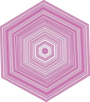 A hexagonal pattern in pink and white vector