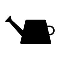 Simple watering can silhouette icon. vector