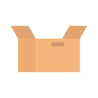 Flat design open cardboard box. vector