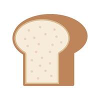 Flat design white bread icon. vector
