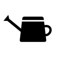 Watering can silhouette icon. Watering pot silhouette icon. vector