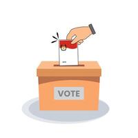 Voting concept and election box design vector