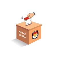 Election vote box election illustration pilkada or KPU vector