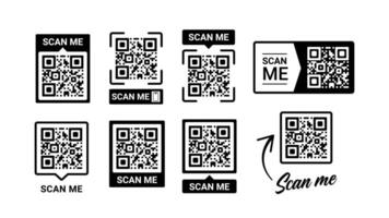 Scan Me QR Code design collection vector