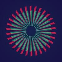 Abstract Color Gradient Shapes. Graphic with circle Lines in Rainbow Colors. Colorful vector