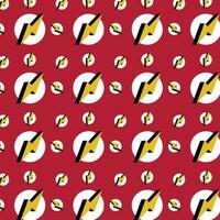 lightning on a red background. Flat design. illustration. isolated object. seamless pattern vector
