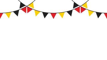 Seamless flag of Germany triangle party bunting border. Flat design illustration. vector