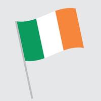 Flag of Ireland. Flat design illustration. vector