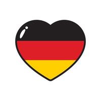 Black, red and yellow colored heart icons, as the colors of Germany flag. vector