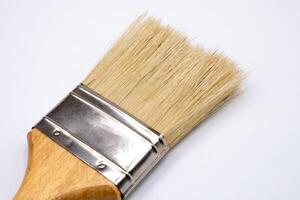 Detail of the brush of a paintbrush photo