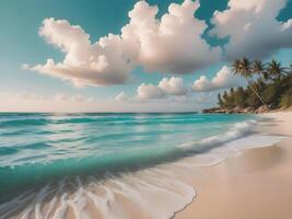 beach with sky and clouds photo