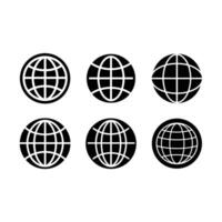 Explore this globe design in modern line art style. vector