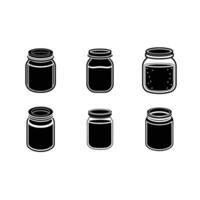 jar with clean line art, perfect for modern designs and illustrations. vector