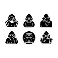 Explore innovative cybercrime designs with vectors and line art.