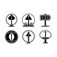 info sign and line art design for modern digital projects. vector