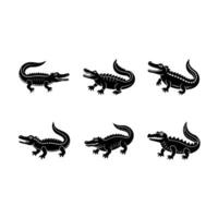Crocodile AI and line art design, creative illustration for digital projects. vector