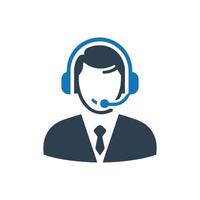 Customer service representative icon vector