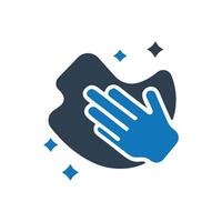 Wipe Icon, Hand holding a cloth wiping a surface icon, Hand wiping with a cloth icon vector