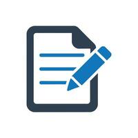 Edit Document Icon, Document with pen icon vector