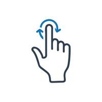 Finger pressing a button symbol, Hand making a selection gesture icon vector