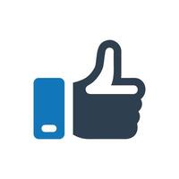 Thumbs Up Icon, Like icon vector