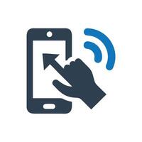 Hand With Smartphone Icon, Hand taking a picture with a smartphone symbol vector