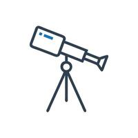 Observatory Astronomy Telescope Icon vector