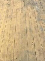 Wooden plank floor with natural texture and subtle weathered appearance in a rustic outdoor setting photo