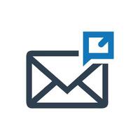 Email Message Icon, Opened envelope email icon vector