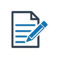 Leather Bound Notebook With Pen Icon, Pen and paper icon vector