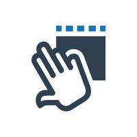 Hand Drag Drop Icon vector