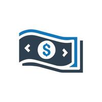 Stack of two dollar bills icon, Dollar bills icon, Money icon vector