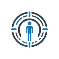 Person In Portal Icon vector