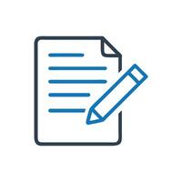 Edit Document Icon, Document with pen icon, Leather Bound Notebook With Pen Icon, Pen and paper icon vector