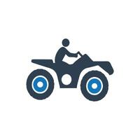 Person riding a snowmobile icon, Snowmobile icon vector