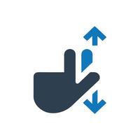 Hand Drag Drop Icon, Hand swipe across icon vector