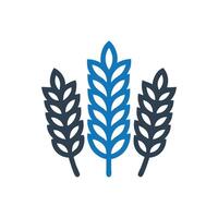 Wheat Icon, Grain Wheat Crops Icon vector