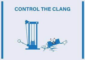 Gym signage icon, control the clang poster vector