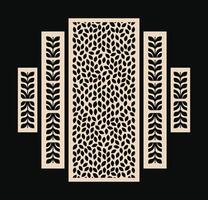 Laser Motif CNC Cutting panels design vector
