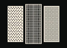 cutting geometric patterns and cnc floral design vector