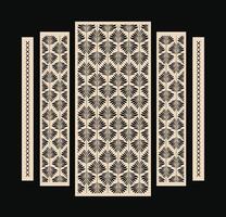 Cnc floral pattern design stencil element pack vector