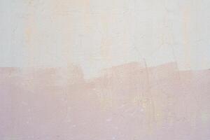 Traces of paint on old white plaster. Abstract construction background. photo