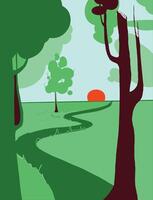 trees in the forest vector