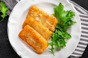 fish sticks fish in batter fresh meal food snack on the table copy space food background rustic top view Pescetarian diet photo