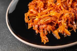 cabbage Braised suerkraut vegetable dish fresh delicious gourmet food background on the table rustick food top view copy space photo