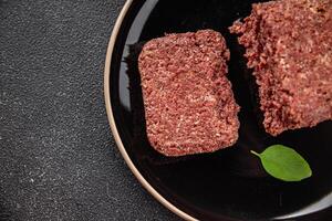 ham spam luncheon canned meat fresh meal food snack on the table copy space foodbackground rustic top view photo