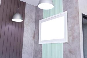 Mockup image of Blank billboard white screen posters for advertising, Blank photo frames display for your design